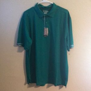 PGA authentic green polo large NWT